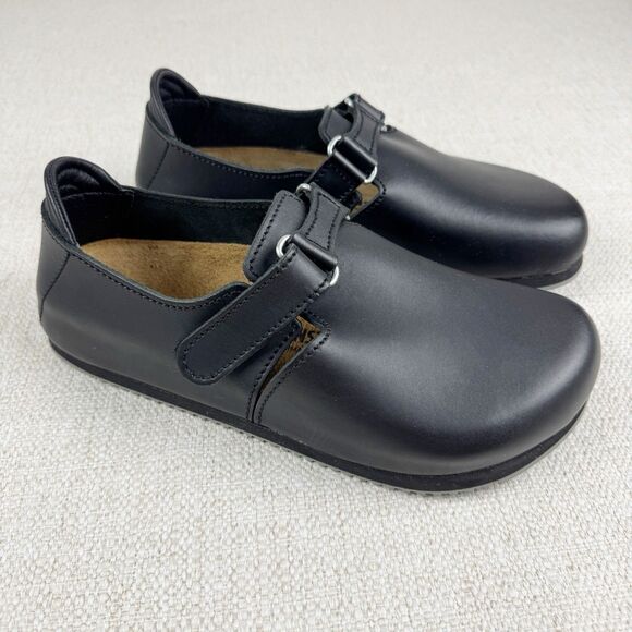 Birkenstock Linz Professional Clog Size 42 Super Grip Leather Black Occupational - Picture 1 of 13